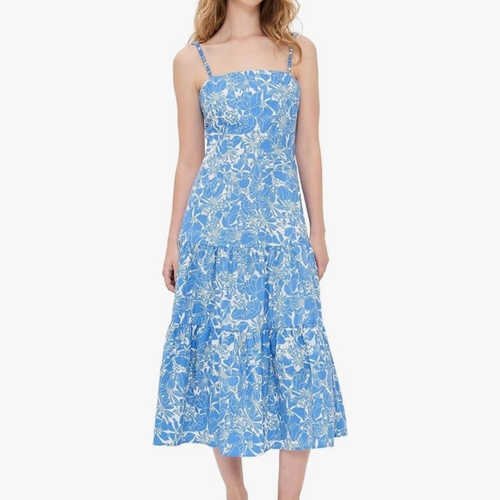 Floral o.p.t. Blue Midi Dress